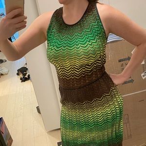 Missoni iconic zigzag dress with sheer V back